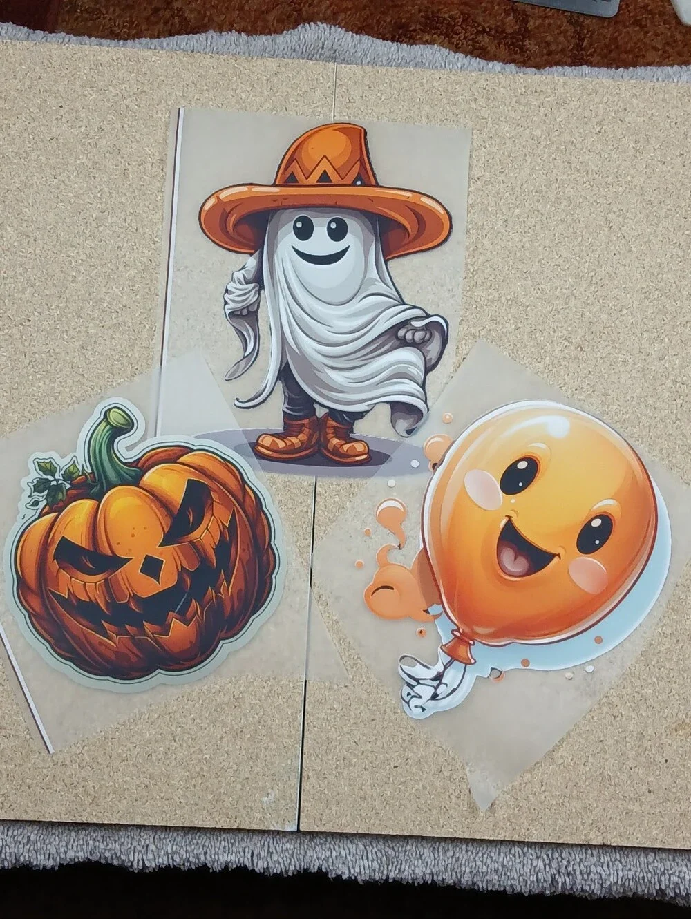 Ready to Press DTF Transfers Halloween Ghost Witch Pumpkin 3-Pack Bundle